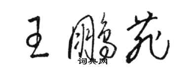 駱恆光王鵬菲草書個性簽名怎么寫