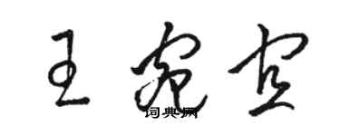 駱恆光王宛宜草書個性簽名怎么寫