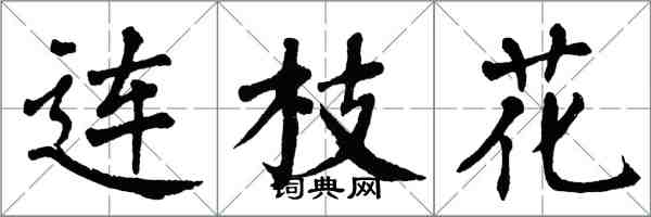 翁闓運連枝花楷書怎么寫