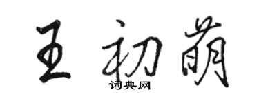 駱恆光王初萌行書個性簽名怎么寫