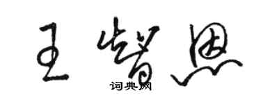 駱恆光王智恩草書個性簽名怎么寫