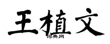 翁闓運王植文楷書個性簽名怎么寫