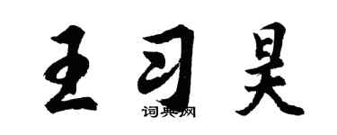 胡問遂王習昊行書個性簽名怎么寫
