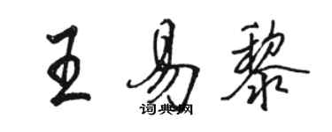 駱恆光王易黎行書個性簽名怎么寫