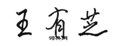 駱恆光王有芝行書個性簽名怎么寫