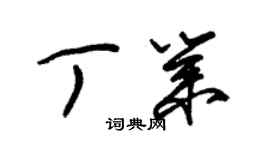 朱錫榮丁業草書個性簽名怎么寫