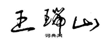 曾慶福王瑞山草書個性簽名怎么寫