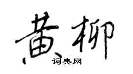 王正良黃柳行書個性簽名怎么寫