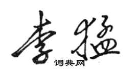 駱恆光李猛行書個性簽名怎么寫