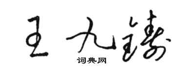 駱恆光王九鑄草書個性簽名怎么寫