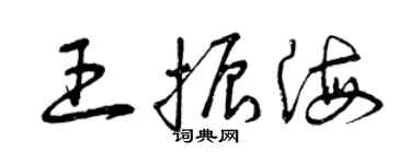 曾慶福王振海草書個性簽名怎么寫