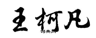 胡問遂王柯凡行書個性簽名怎么寫