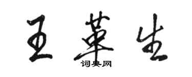 駱恆光王革生行書個性簽名怎么寫