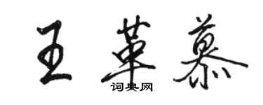 駱恆光王革慕行書個性簽名怎么寫