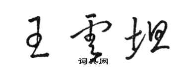 駱恆光王雲坦草書個性簽名怎么寫