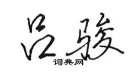 駱恆光呂駿行書個性簽名怎么寫