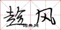 段相林趁風行書怎么寫