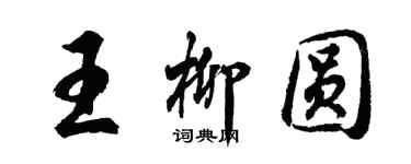 胡問遂王柳圓行書個性簽名怎么寫