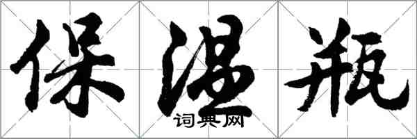 胡問遂保溫瓶行書怎么寫