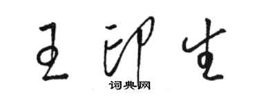 駱恆光王印生草書個性簽名怎么寫