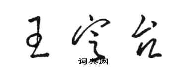 駱恆光王定台草書個性簽名怎么寫