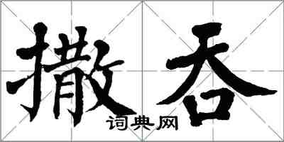 翁闓運撒吞楷書怎么寫