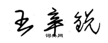 朱錫榮王辛銳草書個性簽名怎么寫