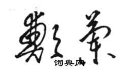 駱恆光鄭蘭草書個性簽名怎么寫