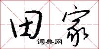 田家怎么寫好看