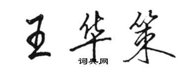 駱恆光王華策行書個性簽名怎么寫