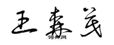 曾慶福王森茂草書個性簽名怎么寫