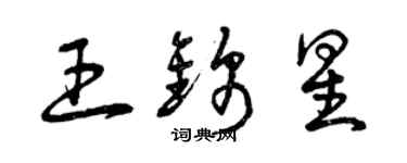 曾慶福王錦星草書個性簽名怎么寫