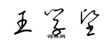 梁錦英王學堅草書個性簽名怎么寫