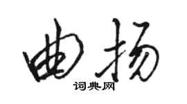駱恆光曲揚行書個性簽名怎么寫