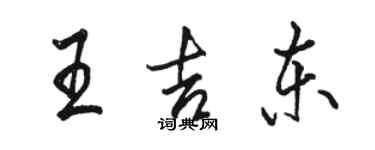 駱恆光王吉東行書個性簽名怎么寫