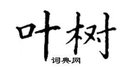 丁謙葉樹楷書個性簽名怎么寫