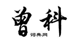 胡問遂曾科行書個性簽名怎么寫