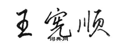 駱恆光王憲順行書個性簽名怎么寫