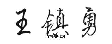 駱恆光王鎮勇行書個性簽名怎么寫