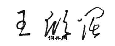 駱恆光王欣闊草書個性簽名怎么寫