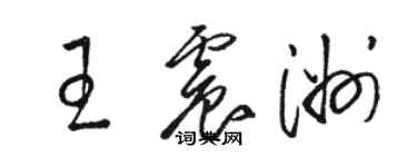 駱恆光王震洲草書個性簽名怎么寫