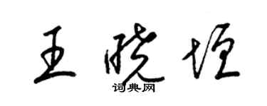 梁錦英王曉垣草書個性簽名怎么寫