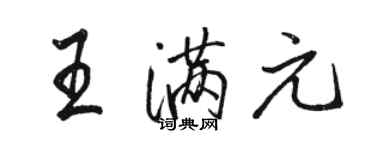 駱恆光王滿元行書個性簽名怎么寫