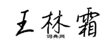 王正良王林霜行書個性簽名怎么寫