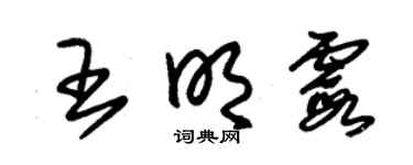 朱錫榮王明霞草書個性簽名怎么寫