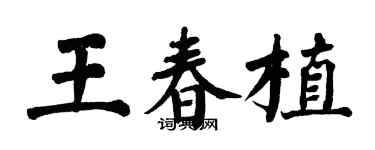 翁闓運王春植楷書個性簽名怎么寫