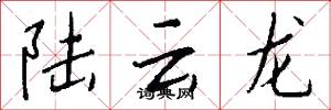 陸雲龍怎么寫好看