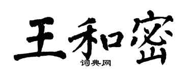 翁闓運王和密楷書個性簽名怎么寫