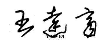 朱錫榮王達齊草書個性簽名怎么寫