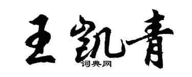 胡問遂王凱青行書個性簽名怎么寫
